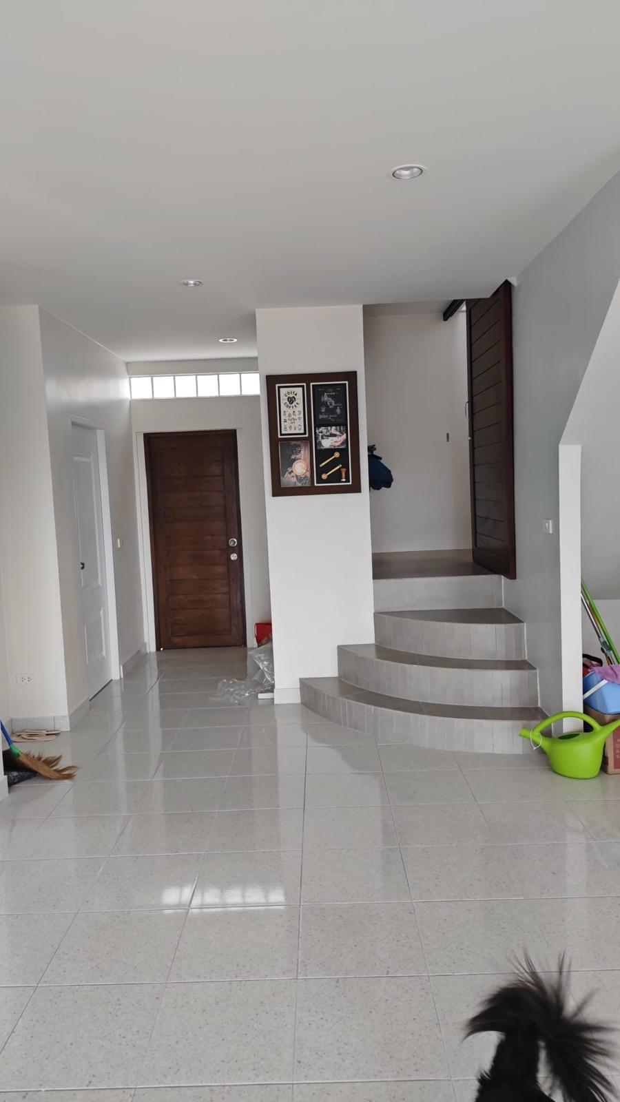 Entrance hall and staircase, decorated and finished